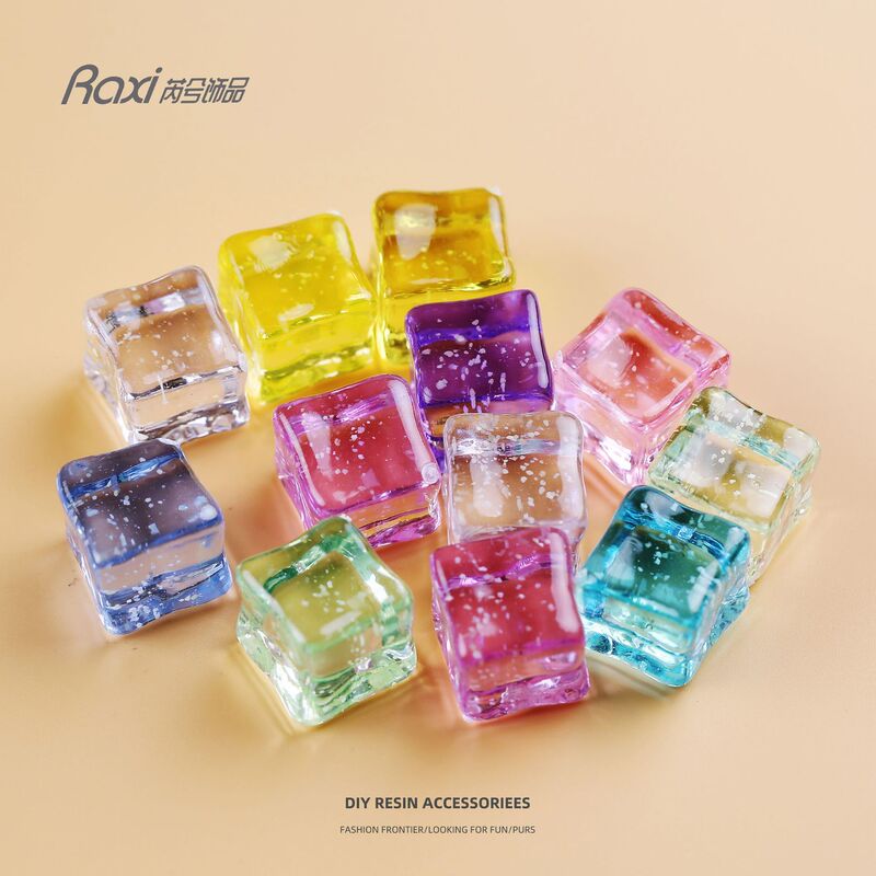 Acrylic luminous starry sky fine flashing ice resin diy blind bag high permeability simulation food play cream glue pendant ornaments