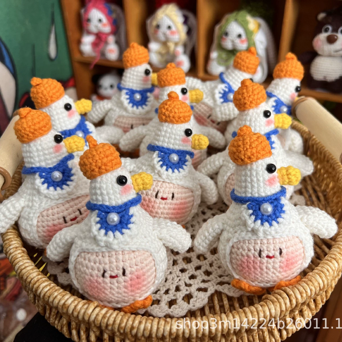 Вязаный крючком брелок-пельмень ручной работы от Shumei, популярный на TikTok, плюшевый брелок-кукла.