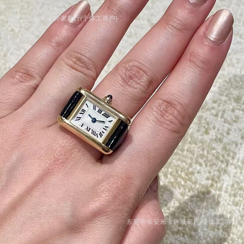 in stock Card Home Watch Mini Tank Watch Women's Delicate and Elegant Golden Square Watch