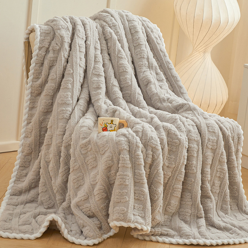 Mantras de cuatro estaciones mantas de cubierta universal quilted coral sola cama de oficina dormitorio sofá leche de lana siesta manta nueva