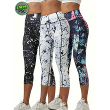 Y 38818 High waist hip lift printed yoga pants ��������ӡ��