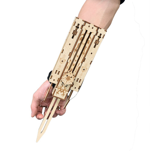 Game peripheral weapons handmade diy assembled hidden sword toy model assassin sleeve arrow ejection wooden hidden weapon props