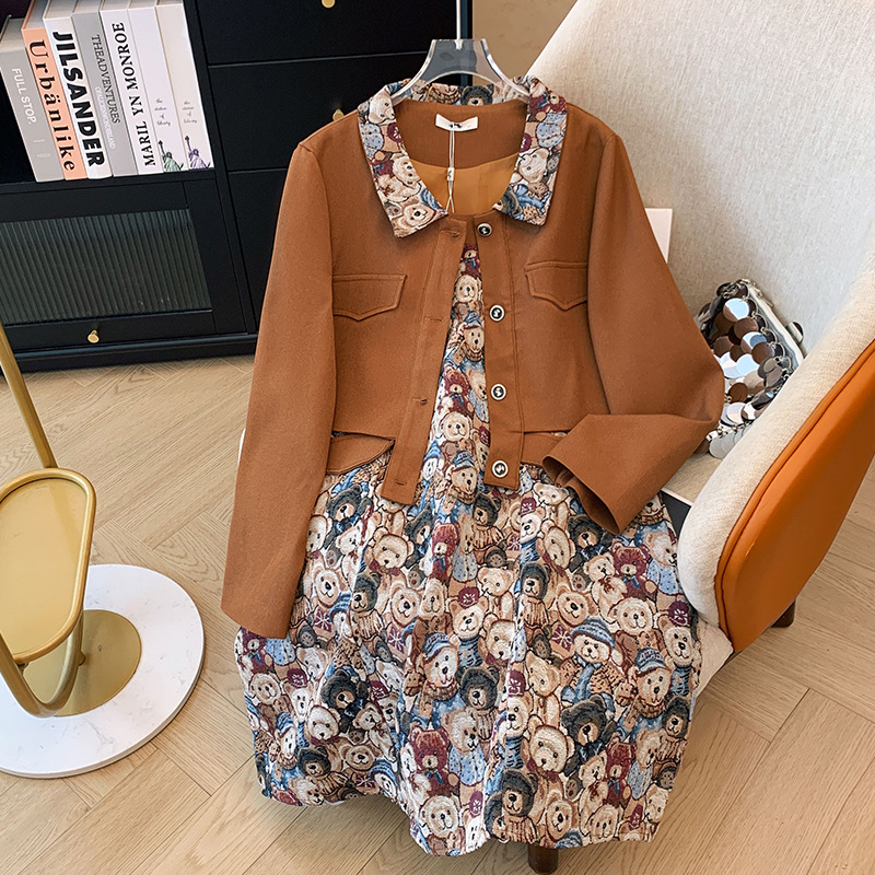  秋  2XL-6XL 大きいサイズ トップス ワンピース セットアップ