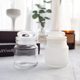 Mushroom Lid Candle Cup Aromatherapy Candle Jar Glass Sealed Jar with Lid Candlestick Cup Soybean Wax Container Empty Cup
