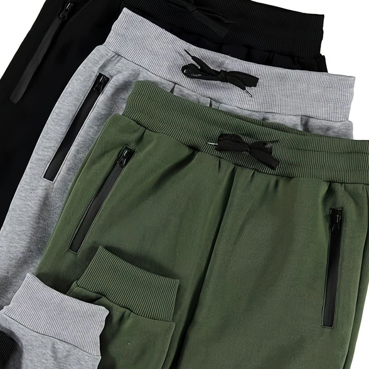 3 шт. спортивные брюки для мальчиков с карманами на молнии, спортивные штаны для мальчиков