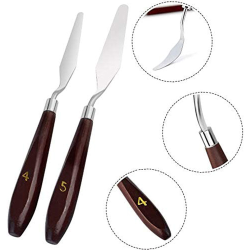 5-piece scraper set, pigment palette knife, gouache scraper, painting knife, direct supply of paint stainless steel art scraper from the manufacturer