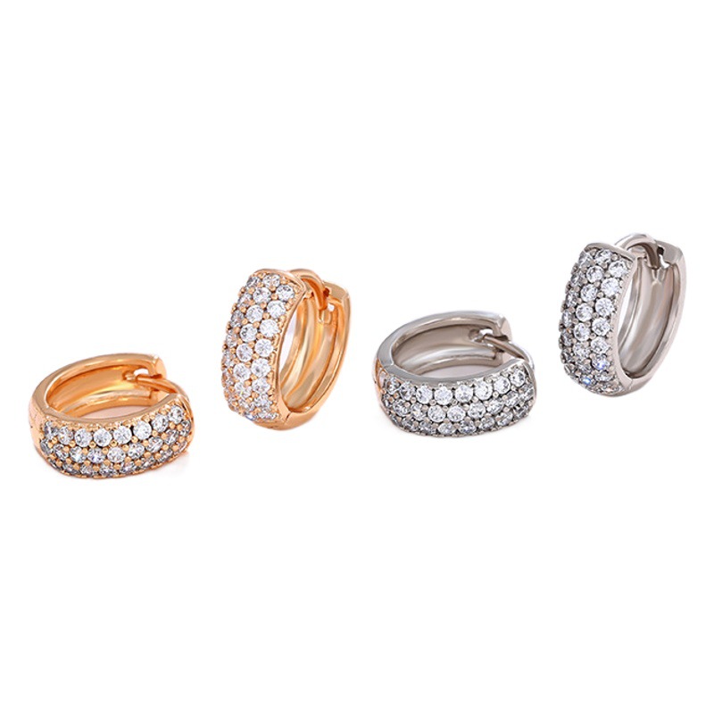 Xuping joyería simple ronda exquisita pendientes hebilla del oído joyería de estilo frío de alto grado temperamento pendientes al por mayor