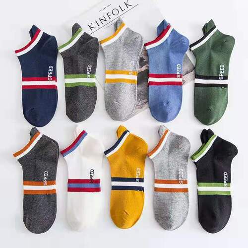 Socks men's socks summer thin deodorant breathable sweat-absorbent shallow boat socks ins fashion versatile trendy socks men