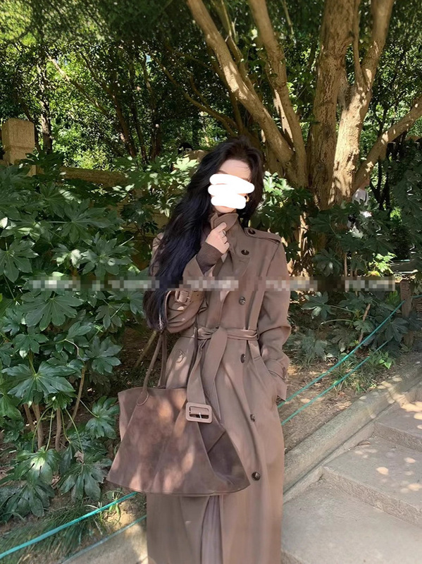 有洧Youwe 巨好看的风衣女款2025新款秋季中长款早秋卡其色外套|undefined