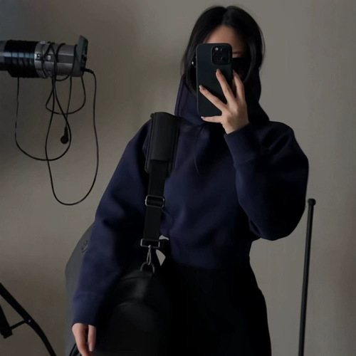 Women's Winter Fitness-Designed Niche-Style Hoodie Coat with Sporty Casual Chic Aesthetic