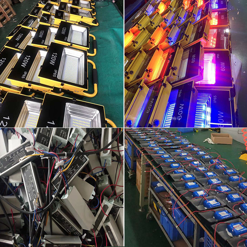 Luz de inundación recargable LED Iluminación súper brillante para control de inundaciones Luz portátil para exteriores Luz de búsqueda impermeable Luz de emergencia del sitio