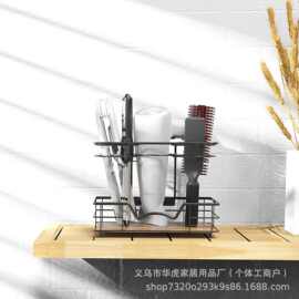 跨境吹风机置物架免打孔卫生间浴室轻奢支架收纳挂架多功能