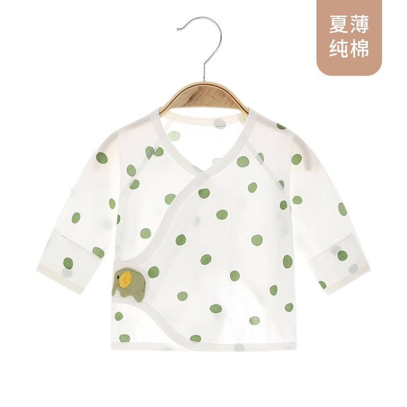 夏薄搭扣半背（满印绿圆点） / 52cm(建议身高46-52cm体重2-3.5KG)