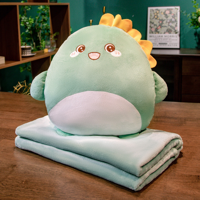 Cartoon transfronterizo 2 - en - 1 almohada manta almohada de doble uso almohada mano caliente muñeca oficina pierna artefacto almohada siesta al por mayor