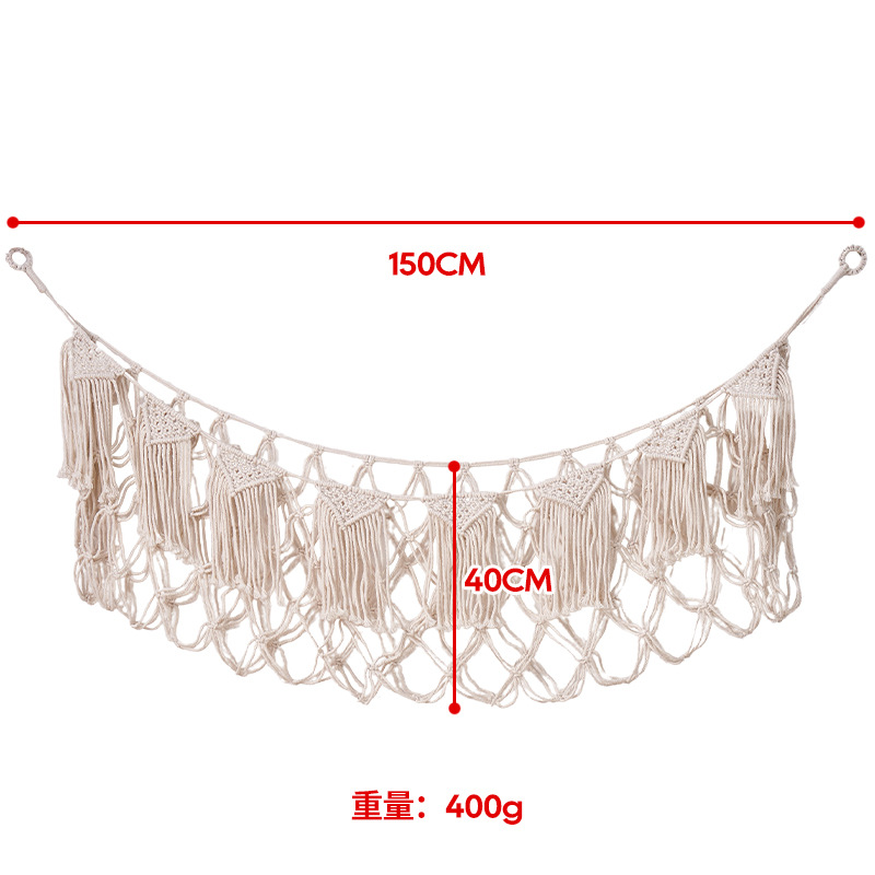 人形玩具収納ネットポケット綿紐吊り下げ人形ぬいぐるみ布人形壁織り収納ネットハンモックネットポケット