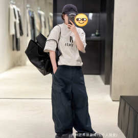 正确版本巴黎家 25ss 新款双B logo印花短袖T恤男女同款