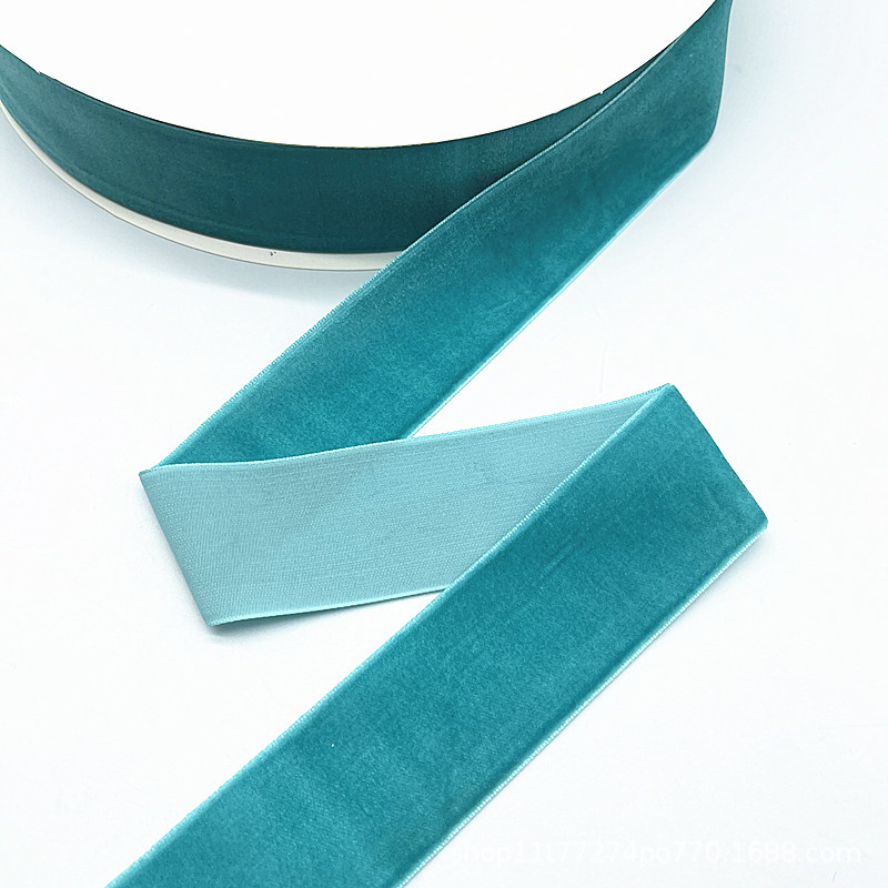 2.7 Métro / paquete de terciopelo de 38 mm boda hecha a mano cinta embalaje de regalo arco DIY decoración de fiesta Santa