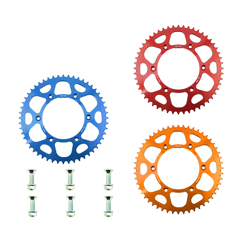 Transmisión de cadena trasera dentada de 52 dientes de aleación de aluminio Xinyuan X2/X2X Kewei K16/K18NC7075 para motocicleta.