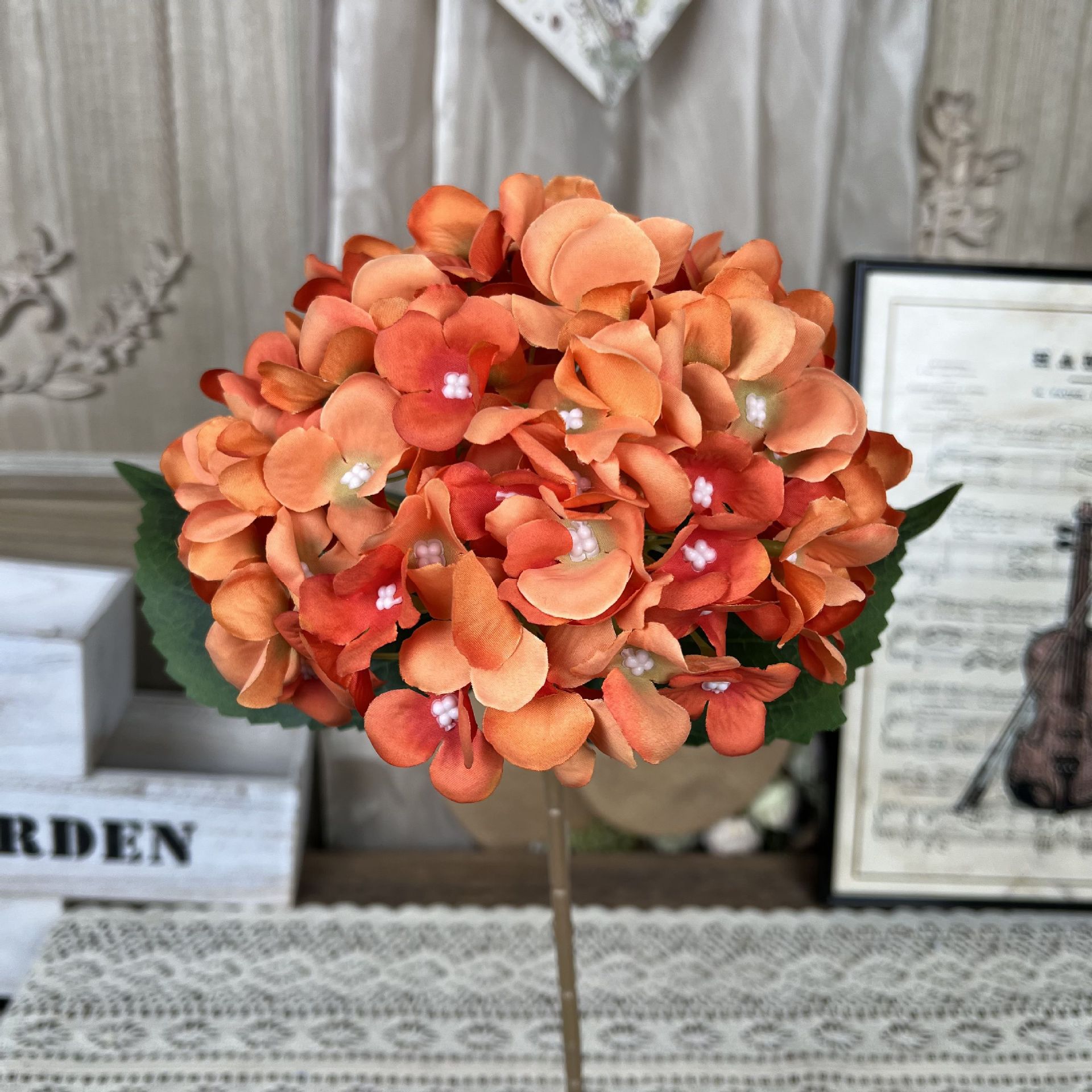 XQ-단일 수국-오렌지