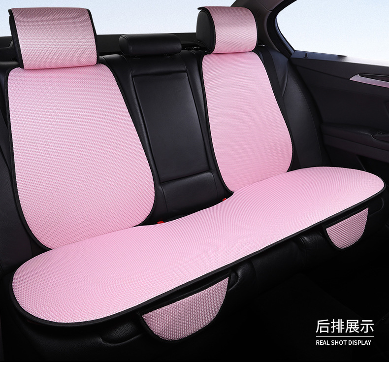 Factory Wholesale Car Seat Cushion Breathable Ice Silk Cooling Pad Seat Cushion Butt Pad Cover for Long Sitting Interior Comfort Cotton Linen Heat Insulation