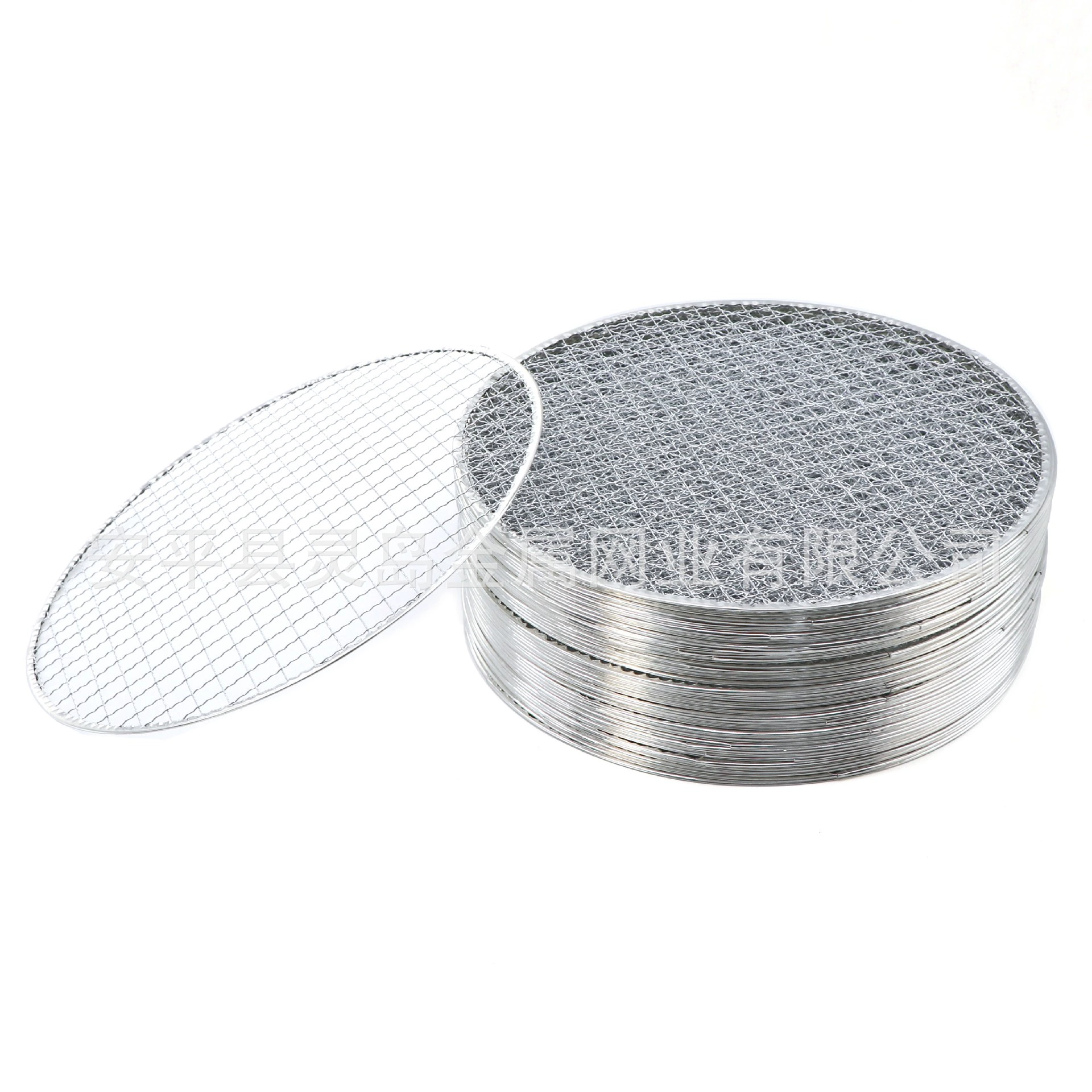 Сетка для барбекю с перекрестной решеткой, утолщенная одноразовая сетка для барбекю с маленькими отверстиями, круглая сетка