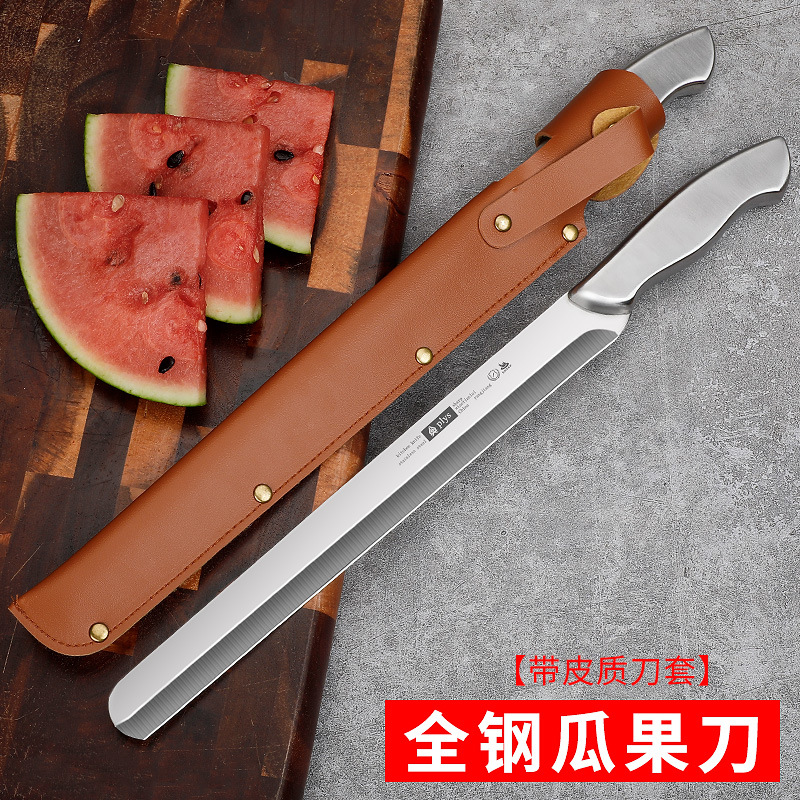 Cuchillo de frutas doméstico grande extensión cortar herramientas de sandía cuchillo de frutas tienda de frutas cuchillo comercial de sandía de acero inoxidable