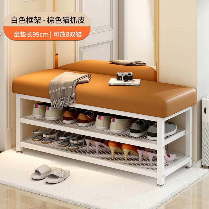 Taburetes personalizados en la puerta de metal simple en la casa se pueden sentar en la puerta, taburetes bajos de lujo ligeros, taburetes para cambiar zapatos