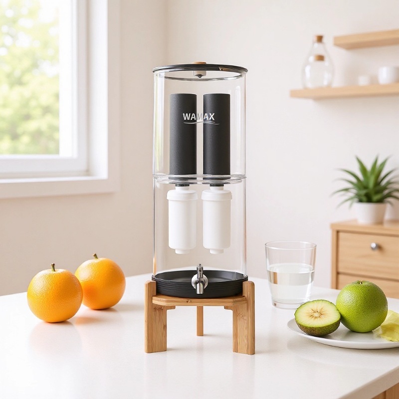 Nsf42 Certified Foreign Trade Specializes in 13L Glass Gravity Filter Barrel to Remove Chlorine and Fluorine for Direct Drinking Gravity Water Purifier