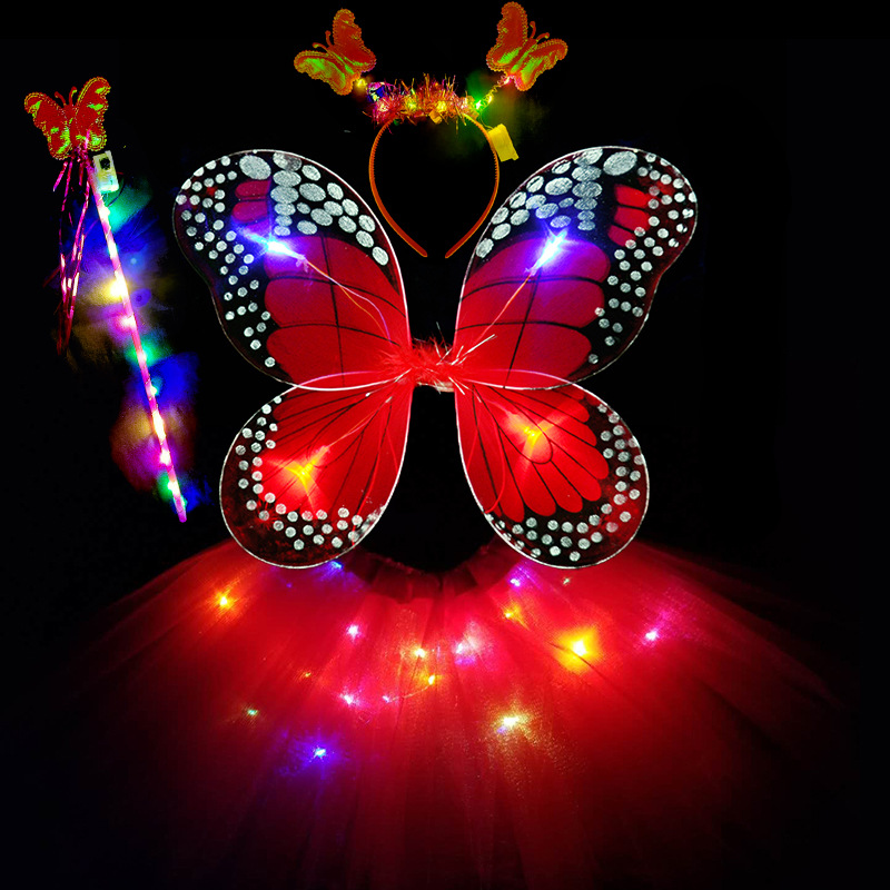 红色全配件彩灯发光四件套装