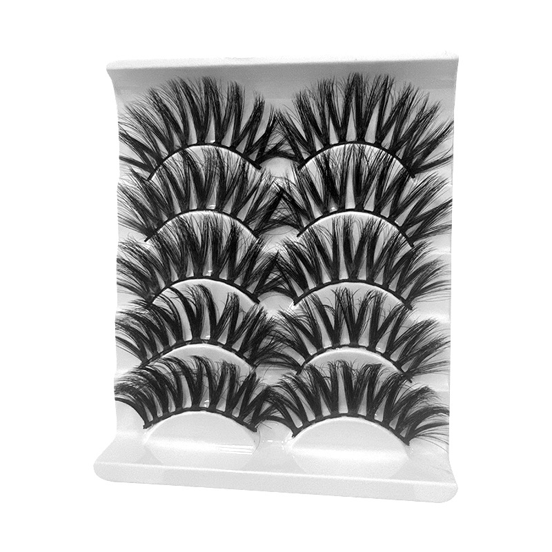 DINGSEN pestañas postizas de fábrica al por mayor 3D pestañas tridimensionales 5 pares Paquete de pestañas tres más de D-46 estilos