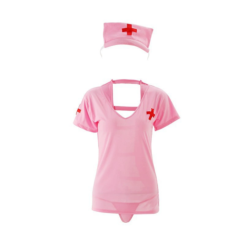 Новые сексуальные нижнее белье назад в клетку, свободное сексуальное nurse униформа, обольщение, бюст открывается, комбинезон A118