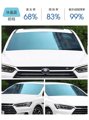 Sunscreen, Van, Truck, Solar: Automotive Film - color-ice-crystal-blue-front-gear-width-75cm-1-meter-5