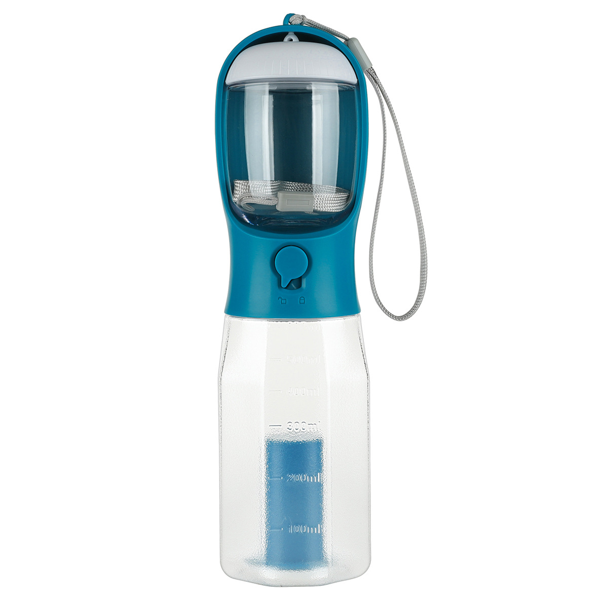 Procesamiento de tazas de agua multifuncionales personalizadas, bolsas de basura de alimentos para beber, suministros para mascotas integrados, perros, gatos y perros, plástico al por mayor