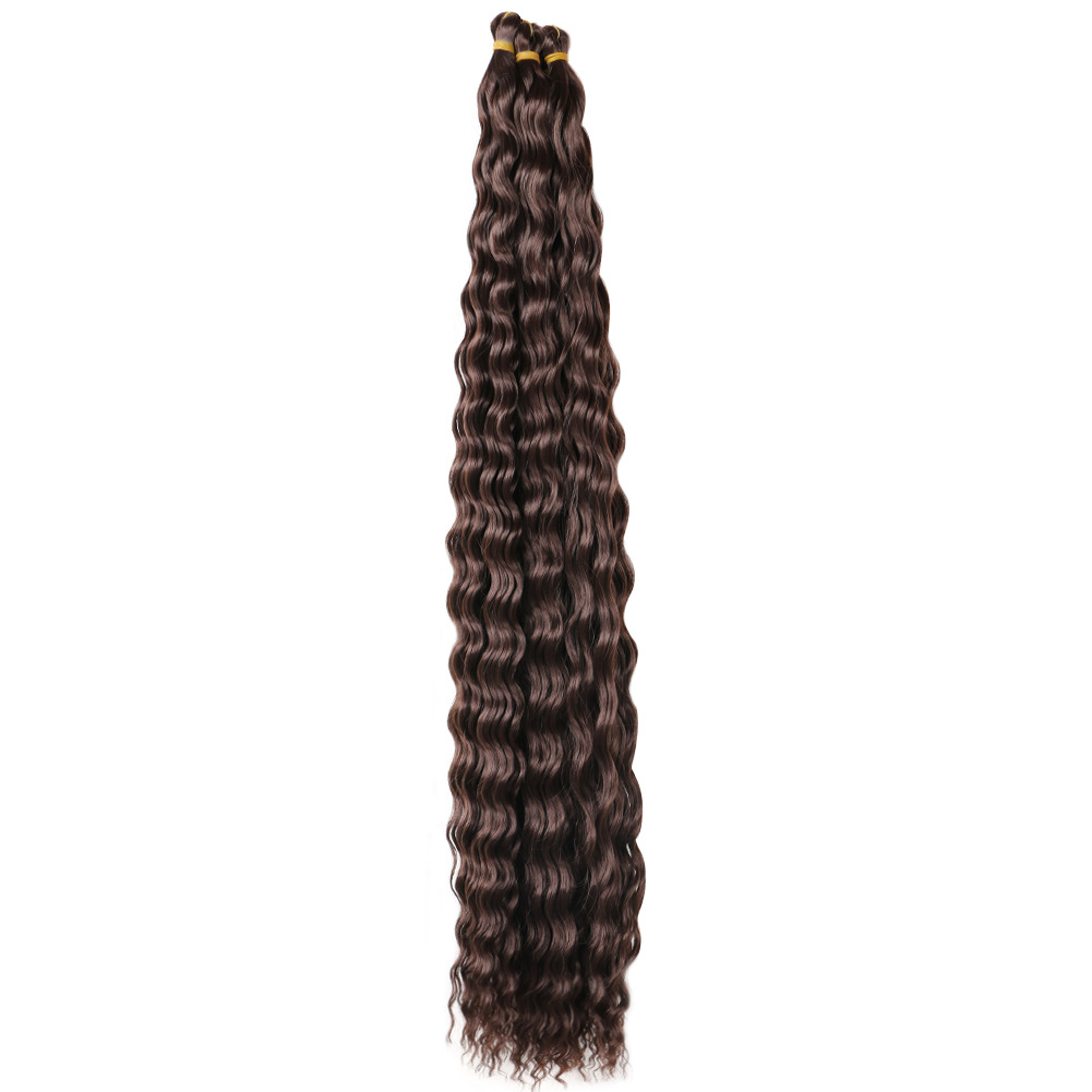 Peluca de Fibra Sintética, Cabello con Ondas Profundas, Ondas Grandes, 30 Pulgadas, 120g, Fábrica de Cabello de Crochet Xuchang