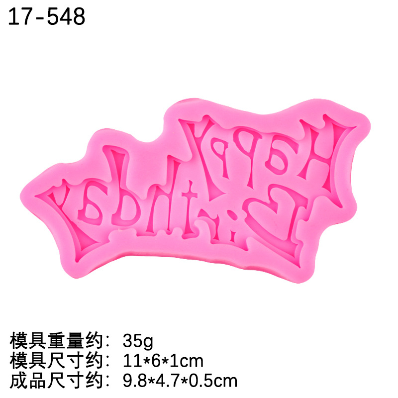 Feliz cumpleaños palabra inglesa tarjeta chocolate decoración Flip Cake