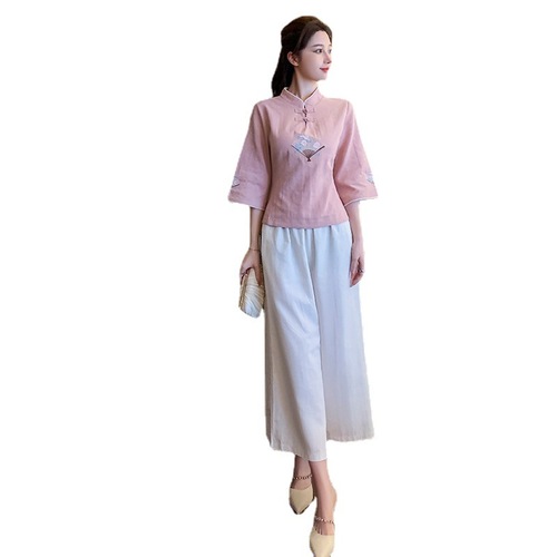 New pedicure technician beauty clothing temperament slimming spa work clothes health center white professional mid-sleeve work clothes