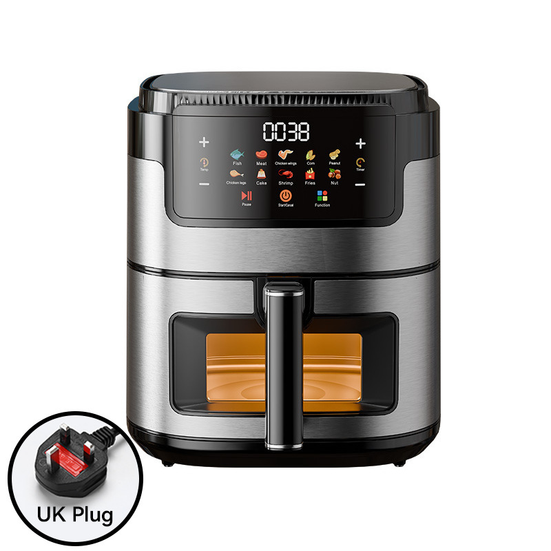 新款Air fryer跨境15L烘烤全自动一体薯条机可视智能空气炸锅110V|undefined