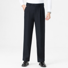 百搭深裆羊毛西裤高腰宽松男士加绒厚款休闲裤绵羊毛秋冬商务男裤