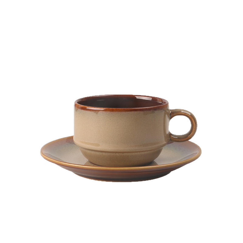 Hogar agua taza de Comercio exterior Exportación cerámica creativa taza de café y platillo Europea taza marca taza de