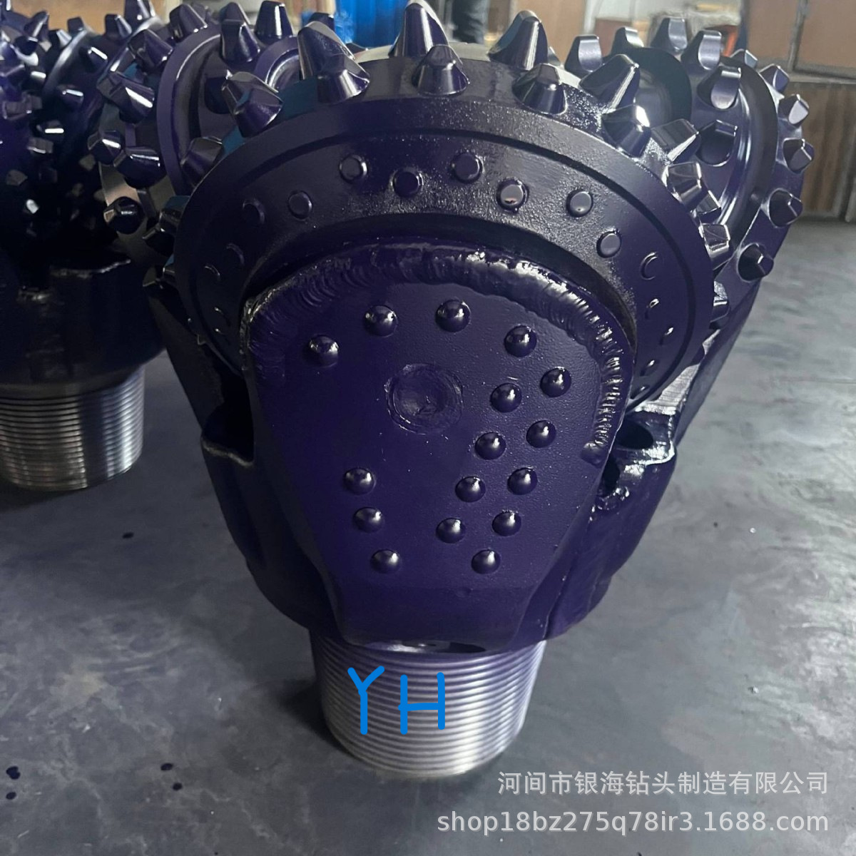 银海钻头厂家供应型号 YHA15-537镶齿三牙轮钻头 橡胶密封滑动
