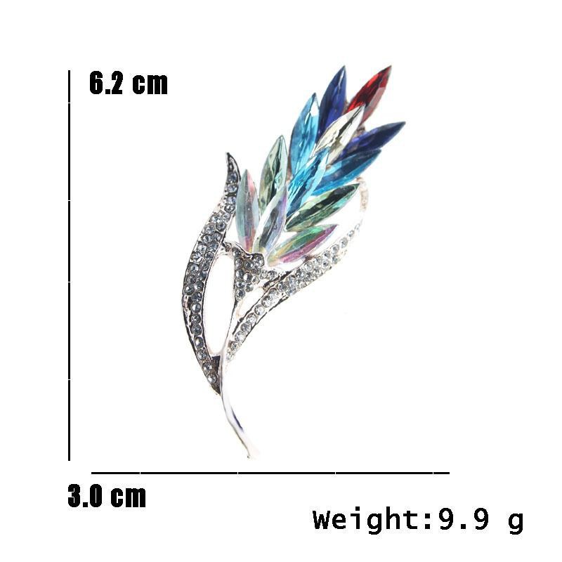 Spilla gioiello a forma di spiga di grano per abiti da donna_voghion.com