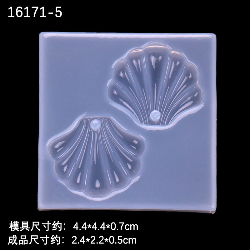 Espejo DIY de Cristal epoxi estrellas de mar Shell medusas molde de silicona haciendo accesorios de la joyería de Cristal epoxi molde