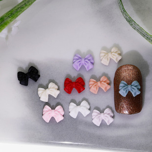 Mini bow nail jewelry LZ with resin three-dimensional decoration summer girl heart wear nail accessories wholesale