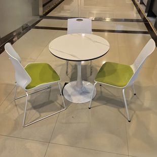 Office Furniture Manufacturer Leisure Reception Negotiation Table and Chair Combination Wholesale Round Office Desk and Chair