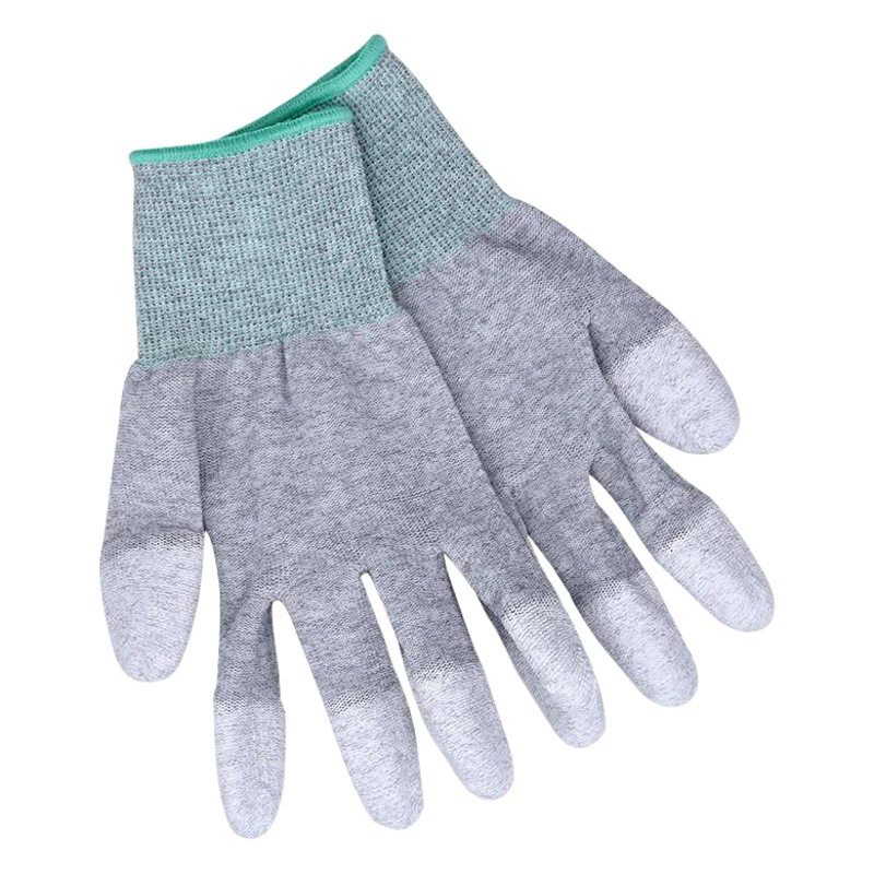 Антистатические перчатки из углеродного волокна нейлоновые антистатические защитные перчатки с покрытием PU из углеродного волокна антистатические перчатки с покрытием