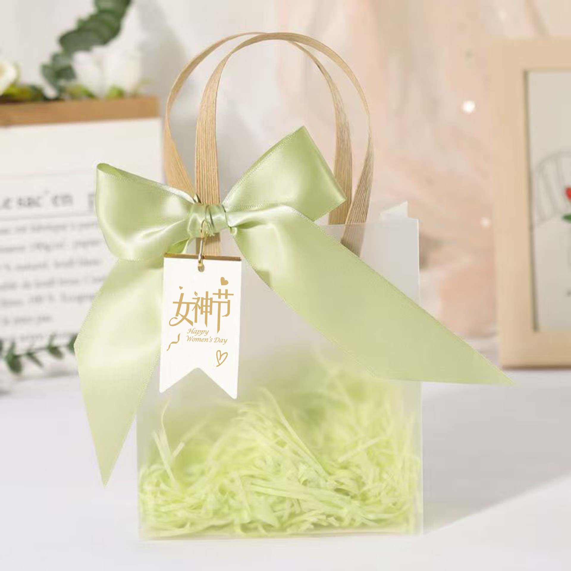 38 Bolsa de regalo, recuerdo transparente, caja de embalaje de regalo de dama de honor premium, PVC de cumpleaños para niños