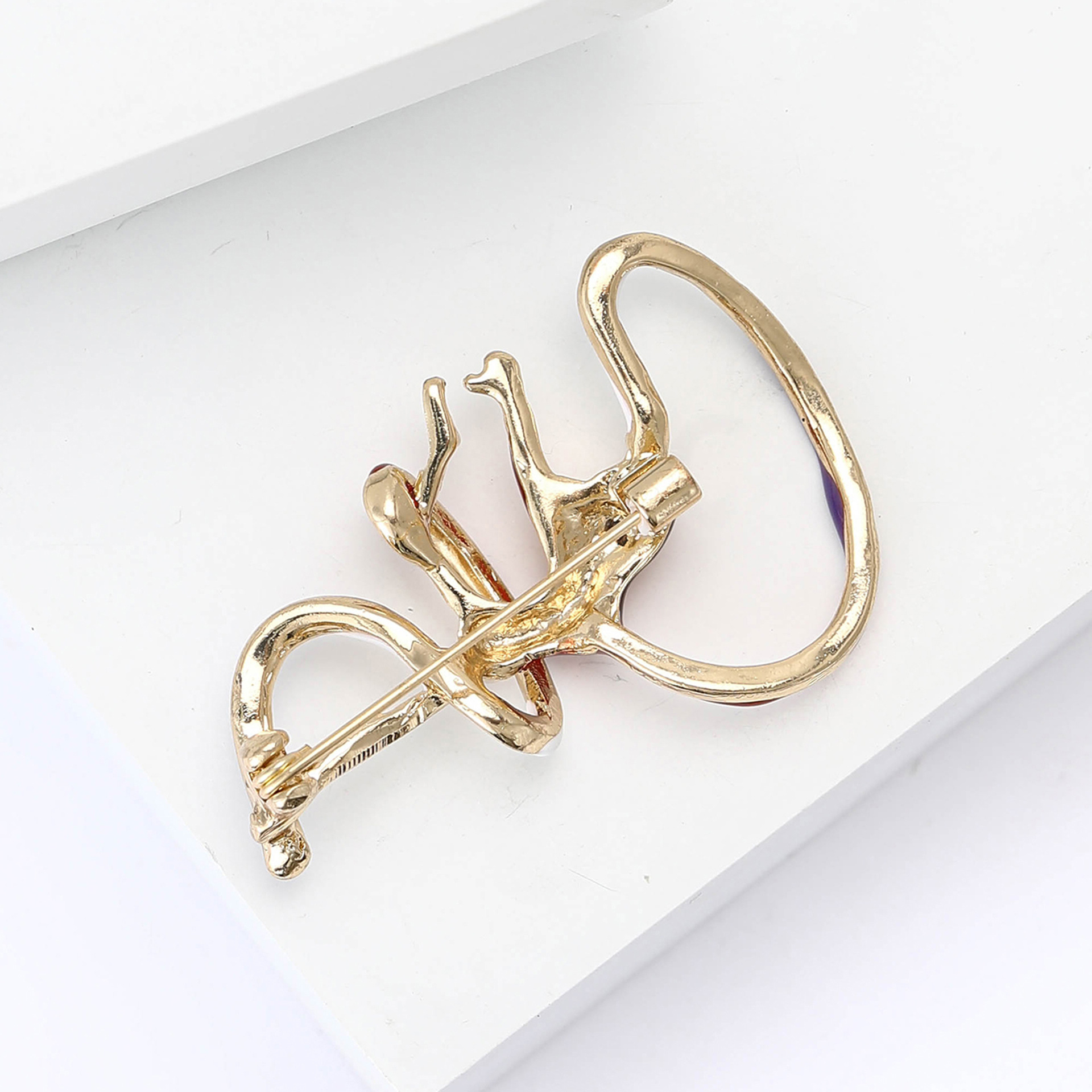 New Style Personalized Fashion Alloy Enamel Gymnastics Girl's Brooch Creative All-match Women's Clothing Corsage Jewelry Pin