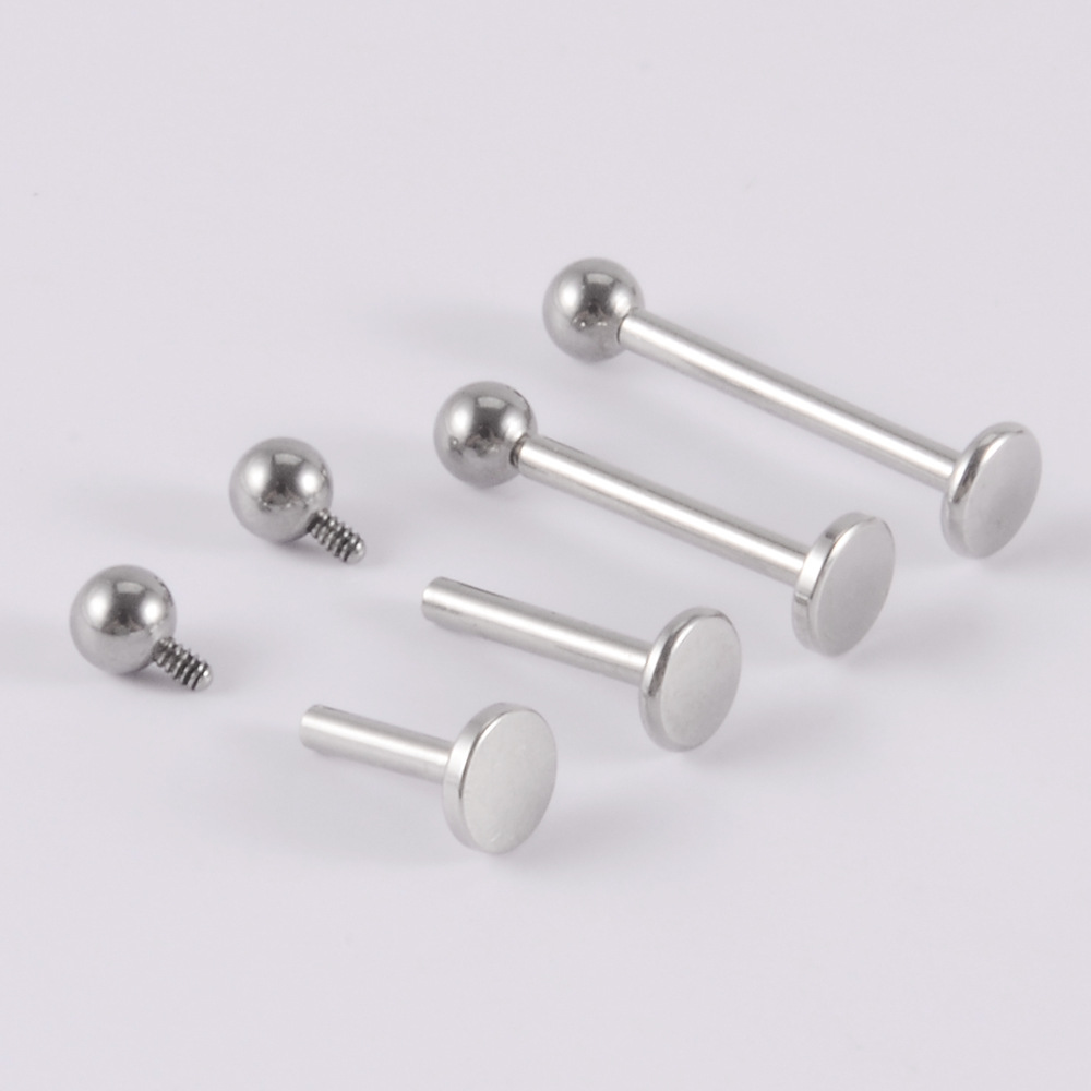 Fashion Ball Stainless Steel Plating Unisex Lip Stud Tongue Nail 1 Piece display picture 3