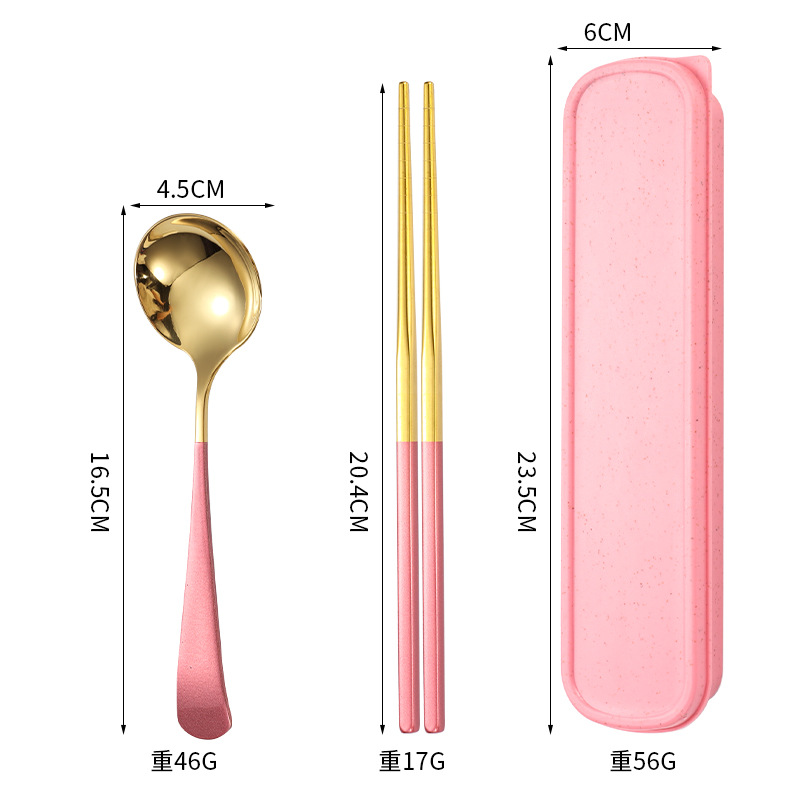 304 인터넷 연예인 스푼 2종세트 금가루