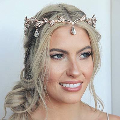 AliExpress nupcial frente decoración ceja colgante rhinestone boda tocado aleación rhinestone diadema corona nupcial joyería de cristal